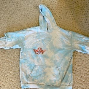 boys lie rate blue tie dye hoodie